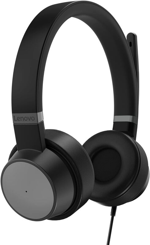 Lenovo Go Wired ANC Headphones Wired Headband Car/Home Office USB Type C Black 4XD1C99223